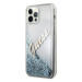 Guess GUHCP12LGLVSBL hybrid silikonové pouzdro iPhone 12 Pro MAX 6.7" blue glitter Vintage Scrip