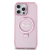 Zadní kryt Guess IML Ring Stand Glitter MagSafe pro Apple iPhone 15 Pro, růžová