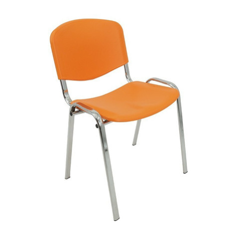 Konferenční plastová židle ISO CHROM Oranžová Mazur