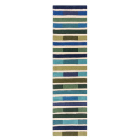 Flair Rugs koberce Ručně všívaný běhoun Illusion Piano Green/Multi - 60x230 cm