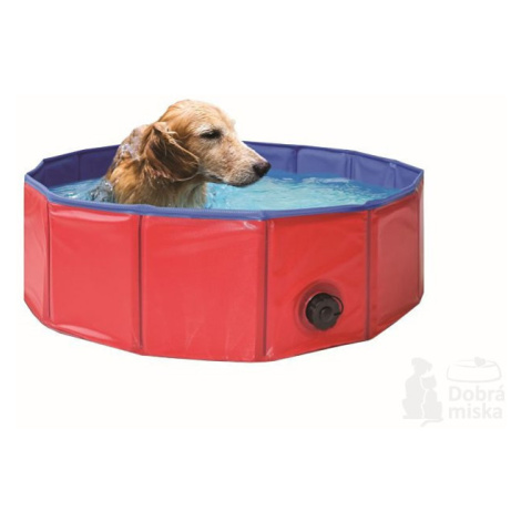 Skládací nylonový bazén pro psy 120x30cm červeno modrý 1ks Karlie