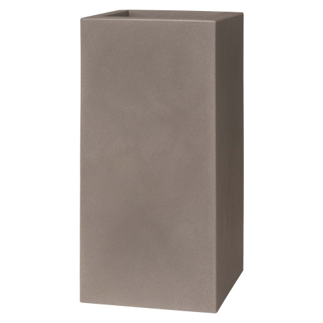 Plust - Designový květináč KUBE HIGH, 30 x 30 x 70 cm - šedý