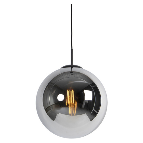 Art Deco závěsná lampa černá s kouřovým zrcadlem 1-světlo - Pallon QAZQA