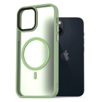 AlzaGuard Matte Case Compatible with MagSafe pro iPhone 14 zelený