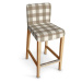 Dekoria Potah na barovou židli Hendriksdal , krátký, béžovo-hnědá kostka velká, potah na židli H