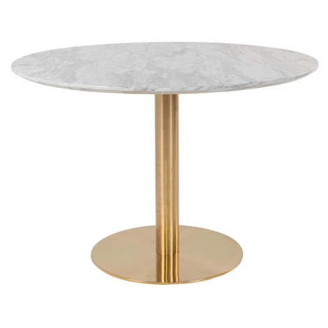 Kulatý jídelní stůl s deskou v dekoru mramoru ø 110 cm Bolzano – House Nordic