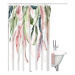 4sleep Sprchový závěs 180x200cm - listy barevné na bílé