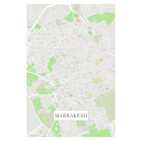 Mapa Marrakech color, 26.7 × 40 cm