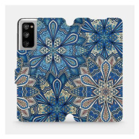 Flipové pouzdro na mobil Samsung Galaxy S20 FE - V108P Modré mandala květy
