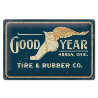 Plechová cedule Tire & Rubber Co. - Goodyear 1901, (20 x 30 cm)