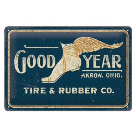 Plechová cedule Tire & Rubber Co. - Goodyear 1901, (20 x 30 cm) POSTERSHOP