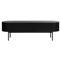 Černý TV stolek v dekoru dubu 48x160 cm Siena – Unique Furniture