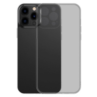 Baseus Frosted Glass Case pevné pouzdro pro iPhone 13 Pro s gelovým rámečkem černé (ARWS000401)