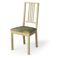 Dekoria Potah na sedák židle Börje, geometrický vzor zelená hnědá, potah sedák židle Börje, Vint
