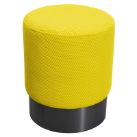KARE Design Stolička Jody - žlutá, černý sokl, Ø35cm