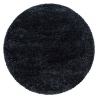 Ayyildiz koberce Kusový koberec Brilliant Shaggy 4200 Black kruh Rozměry koberců: 120x120 (průmě