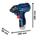 BOSCH GDR 120-LI aku rázový utahovák 1/4" LiIon 2x1,5Ah 06019F0001