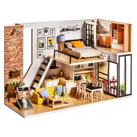 Little Story Skládací Dřevěný model Puzzle Domeček 3D Apartmán Klaudii
