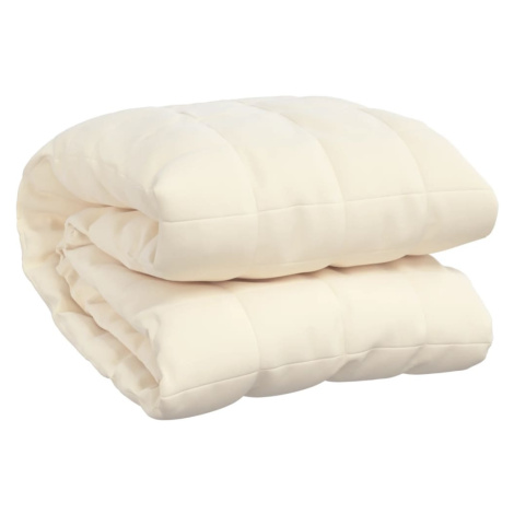 vidaXL Zátěžová deka světle krémová 122 x 183 cm 5 kg textil