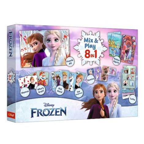 Mix & Play 8v1 Ledové království/Frozen společenská hra v krabici 40x27x5cm Trefl