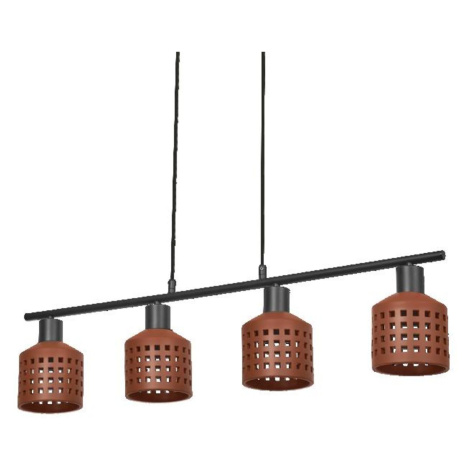 LEDVANCE závěsné svítidlo Clay Windows lineární 4xE27 hnědé 4058075841000