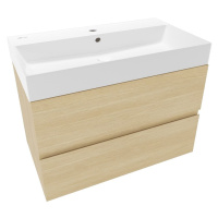 Koupelnová skříňka s umyvadlem Naturel Verona 80x50x45,5 cm světlé dřevo mat VERONA80SDU2