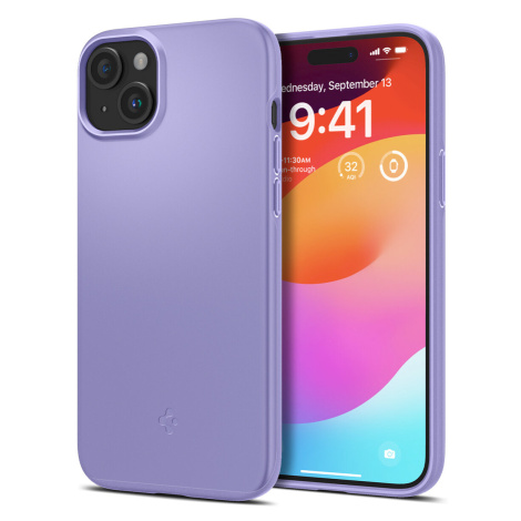 Spigen Thin Fit silikonové pouzdro na iPhone 15 6.1" Iris purple