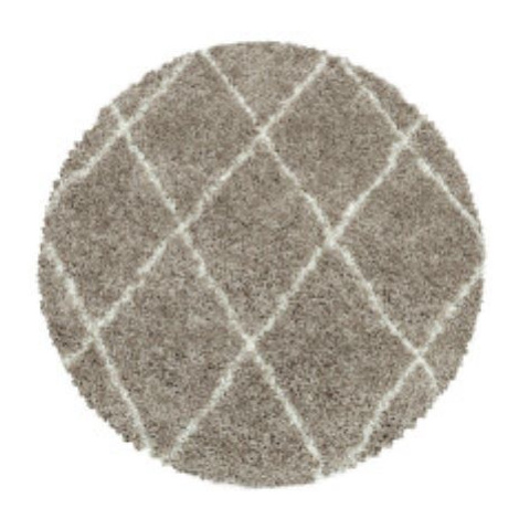 Ayyildiz koberce Kusový koberec Alvor Shaggy 3401 beige kruh - 120x120 (průměr) kruh cm