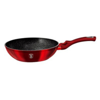 BERLINGERHAUS Pánev Wok s mramorovým povrchem 30 cm Burgundy Metallic Line