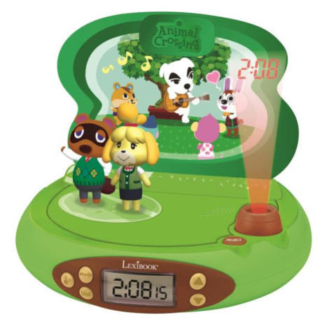 3D budík s projektorem Animal Crossing