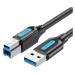 Kabel Vention USB 3.0 A to B cable COOBI 3m Black PVC