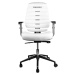 MERCURY Kancelářská židle FISH BONES šedý plast, bílá koženka PU480329
