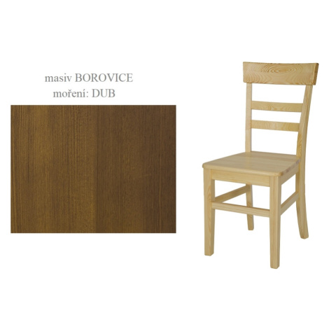 Jídelní židle RUFINA III, masiv borovice/moření: dub Drewmax