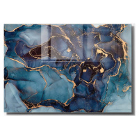 Skleněný obraz 70x50 cm Dark Marble – Wallity