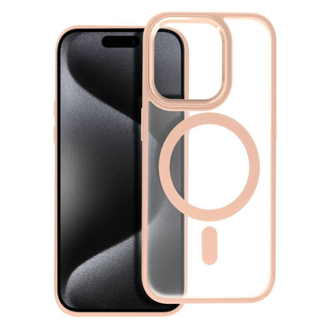 Smarty Matte Mag kryt s MagSafe iPhone 15 Pro růžový