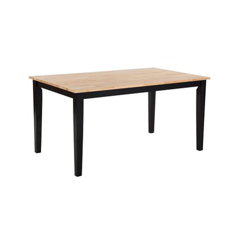 Jídelní stůl dřevěný světle hnědý / černý 150 x 90 cm GEORGIA, 162780 BELIANI