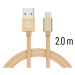 Datový kabel Swissten Textile USB / USB C 2 M, gold