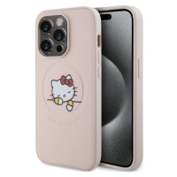 Hello Kitty PU Kitty Asleep Logo MagSafe Kryt iPhone 15 Pro růžový