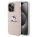 Hello Kitty PU Kitty Asleep Logo MagSafe Kryt iPhone 15 Pro růžový