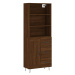 vidaXL Skříň highboard hnědý dub 69,5 x 34 x 180 cm kompozitní dřevo