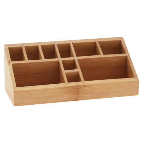 Eleganza Organizér na kosmetiku z bambusu, přírodní, 23 × 9 × 8,5 cm