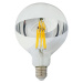 LED Žárovka se zrcadlovým vrchlíkem DECOR MIRROR G125 E27/12W/230 4200K stříbrná