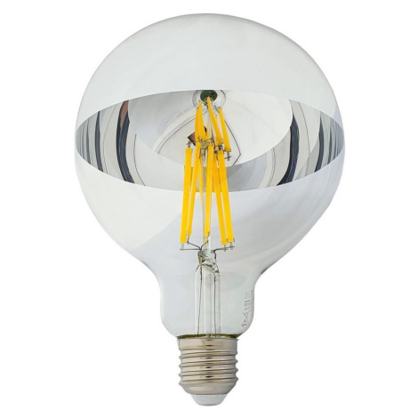 LED Žárovka se zrcadlovým vrchlíkem DECOR MIRROR G125 E27/12W/230 4200K stříbrná Donoci