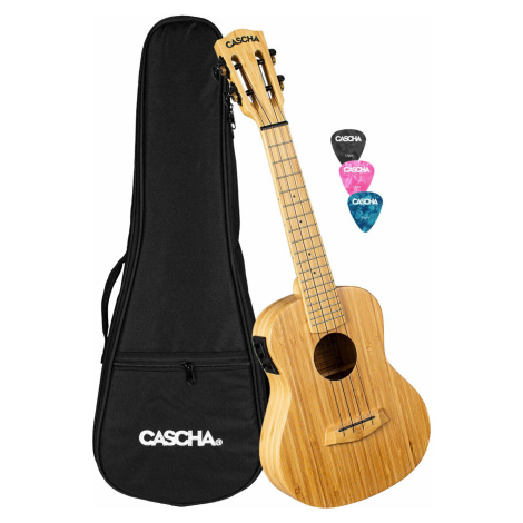 Cascha HH 2313E Bamboo Natural Koncertní ukulele