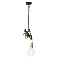 Vintage závěsná lampa zlatá - Animal Monkey