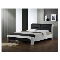 Dvoulůžková postel CASSANDRA –⁠ 120x200, PU kůže, bílá, černá
