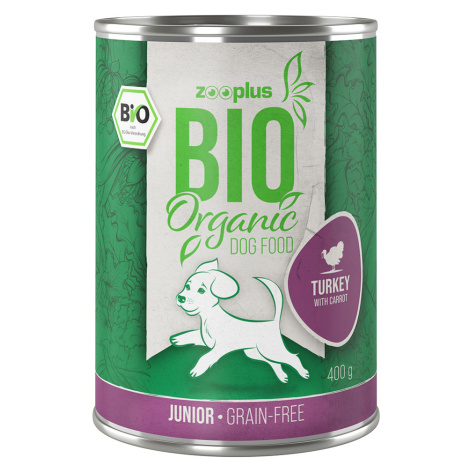 Zooplus Bio Junior bio krůtí s bio mrkví - 6 x 400 g