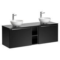 ArtCom Koupelnová skříňka s umyvadlem a deskou SANTA FE Black DU140/1 | 140 cm