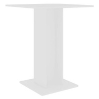 Bistro stolek bílý 60 × 60 × 75 cm dřevotříska