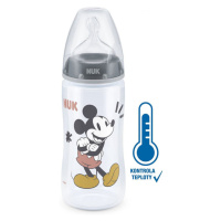 NUK FC+ láhev Mickey s kontrolou teploty, 300 ml - šedá